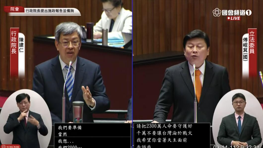 轟《全動法》擴權限 傅崐萁要陳建仁「天主面前承諾」護國人