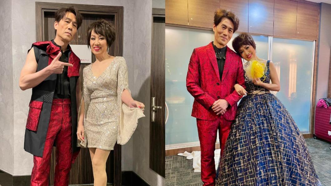 林淑容(右)和羅時豐時隔3年再度碰面,攜手在馬來西亞雲頂演出。(圖/翻攝自林淑容臉書)