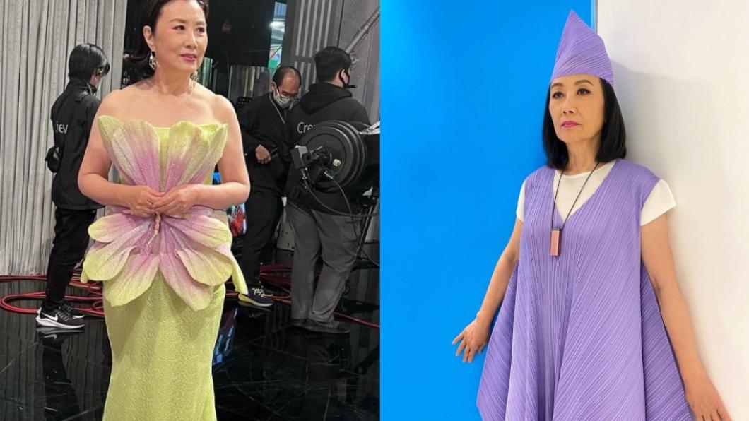 汪明荃在穿搭上勇於嘗試、創新。（圖／翻攝自@wang_liza IG）