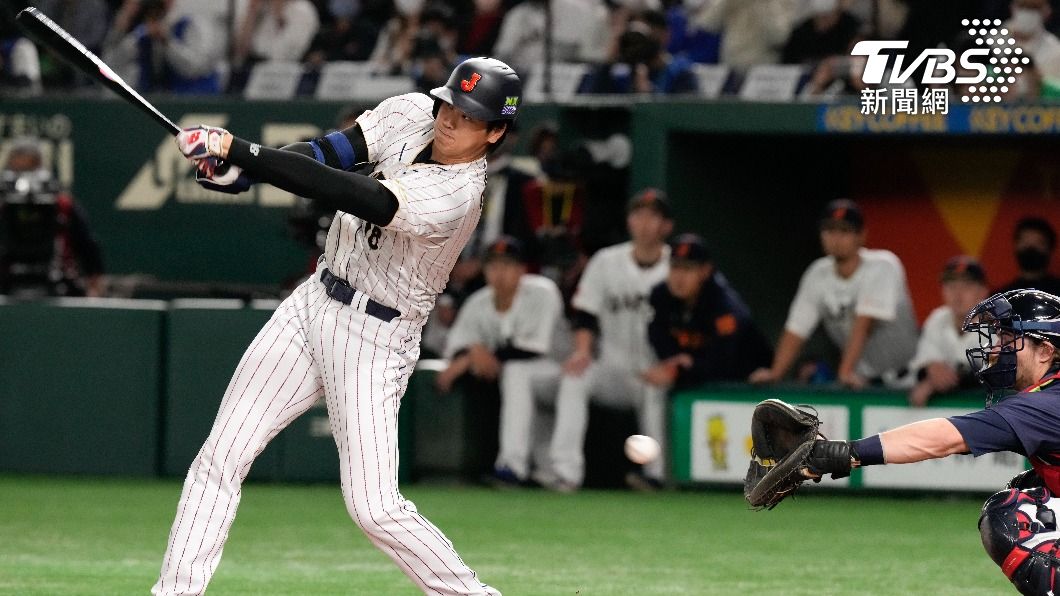 大谷翔平在對決捷克時遭到Ondrej Satoria三振。(圖/達志影像美聯社)