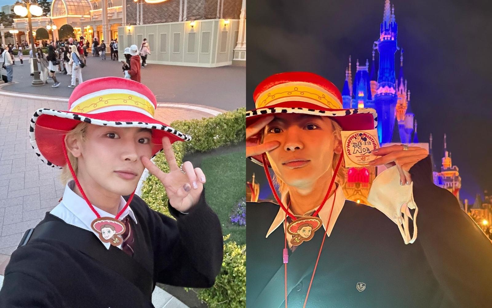NOA自曝超愛迪士尼,還分享了跟朋友同樂的照片。(圖/翻攝自NOA IG)