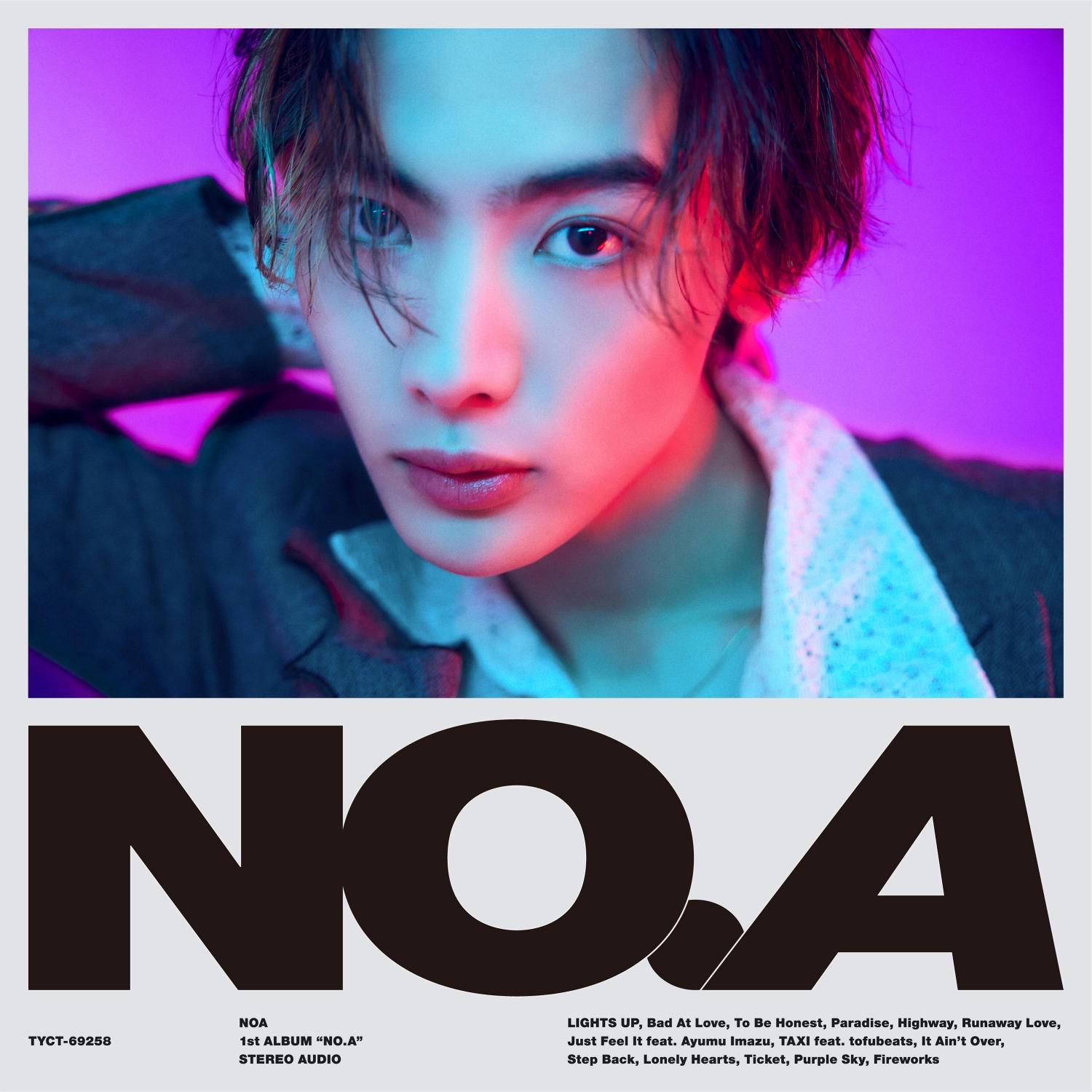 NOA的首張專輯《NO.A》直接用自己的名字當專輯名稱,呈現出專屬於自己的音樂色彩。(圖/環球音樂提供)