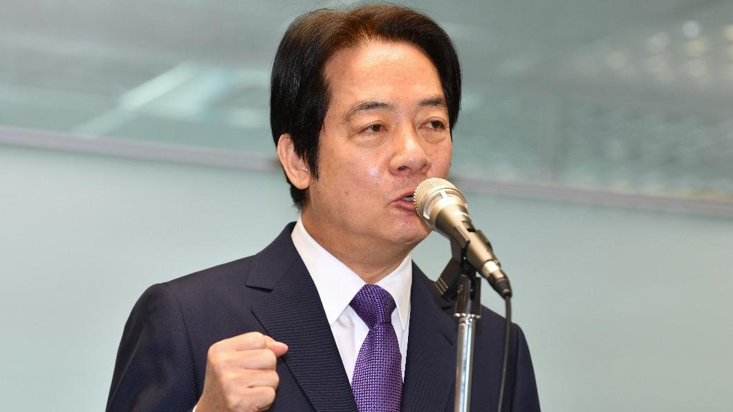 副總統賴清德,今(15日)上午至中央黨部辦理2024總統提名初選登記。(圖/胡瑞麒攝)