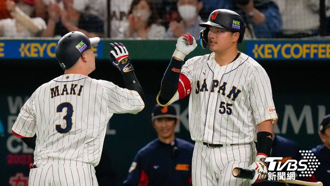 日本隊第四棒村上宗隆。（圖／達志影像美聯社）