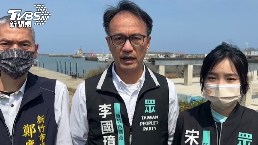 民眾黨市議員李國璋今天上午到場會勘。(圖/TVBS)