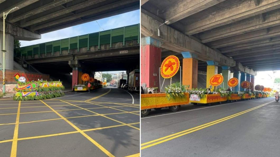 會場外停放數十輛禮車。(圖/民眾提供)