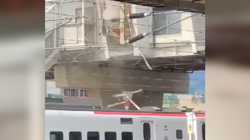台鐵花蓮站驚傳火警　燒毀物掉軌道「砸中普悠瑪」