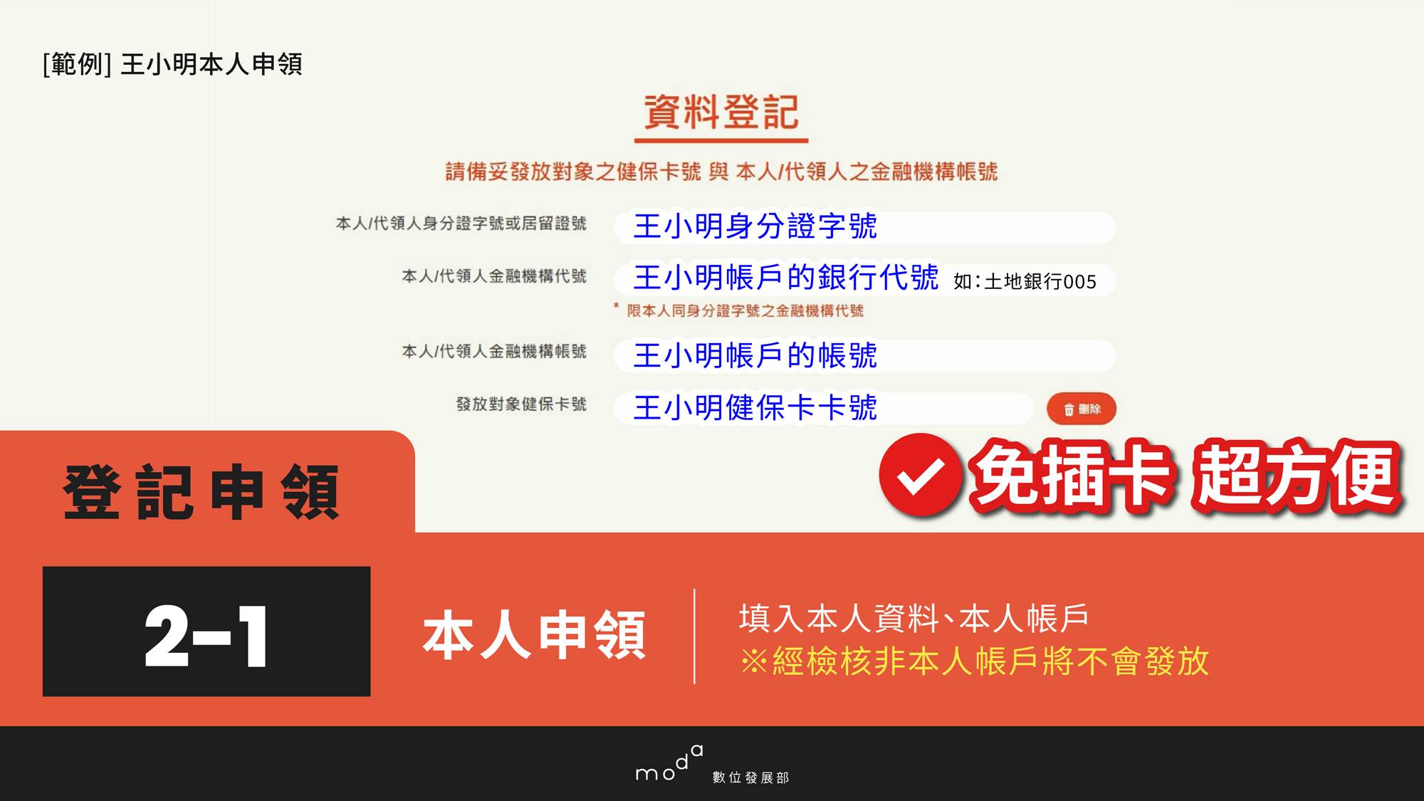本人申領。(圖/數位發展部提供)