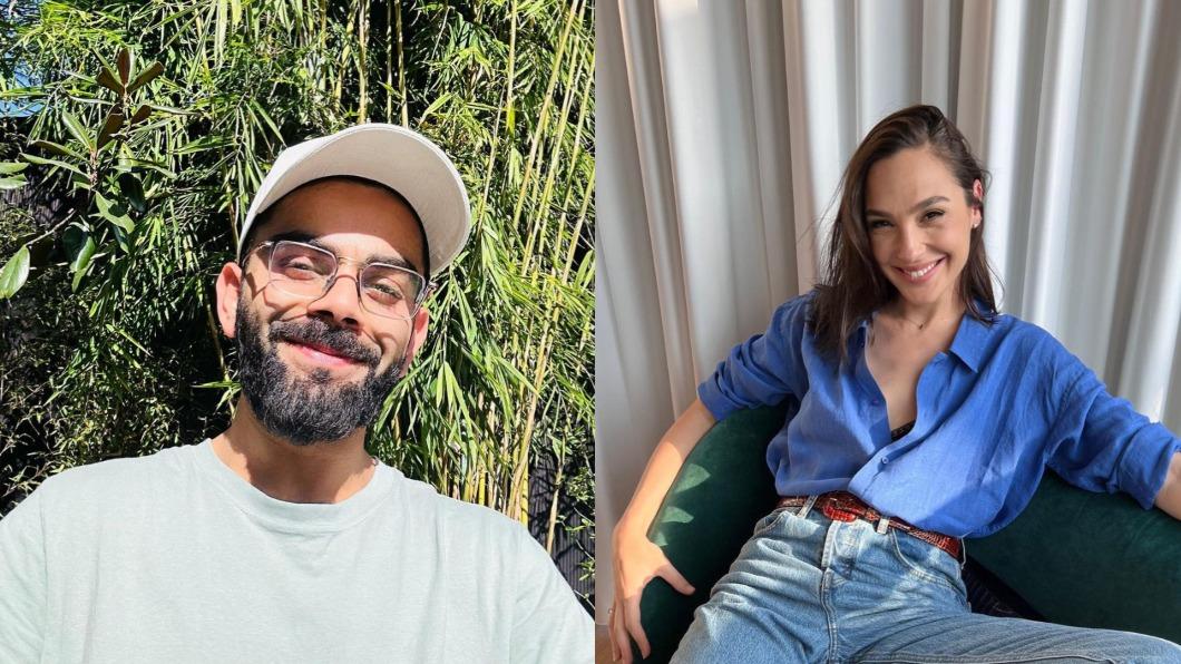 亞洲人維拉哥利、蓋兒加朵,IG追蹤人數超過9000萬。(圖/翻攝自virat.kohli、gal_gadot IG)