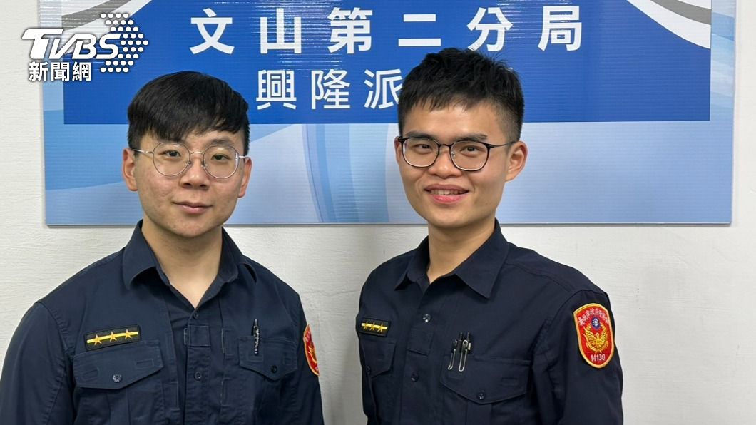 興隆所警員余柏勳(左)、黃文煒(右)。(圖/TVBS)