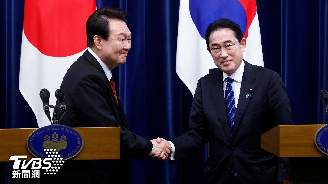此次會談是尹錫悅就任總統以來,首次出訪日本。(圖/達志影像路透社)