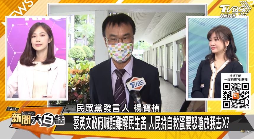 楊寶楨直言,萬物皆漲完全是蔡政府的錯誤能源政策所致。(圖/翻攝自《新聞大白話》YT)