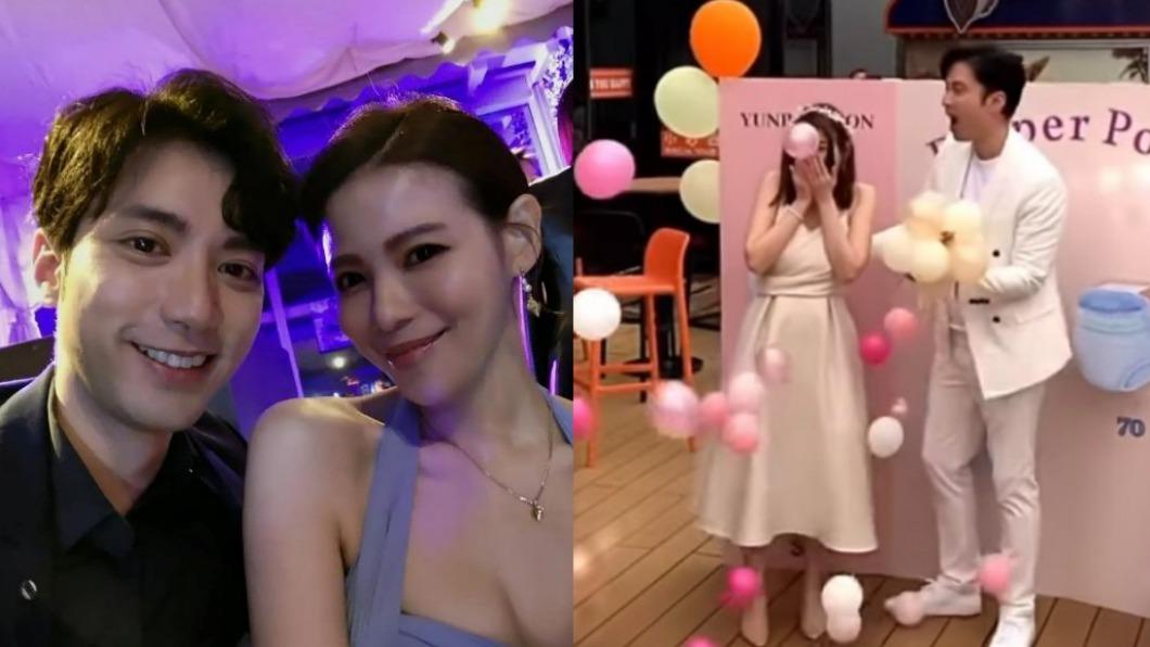 蘿莉塔性別趴「粉色氣球衝出」確定生女兒!同框老公激動摀嘴尖叫