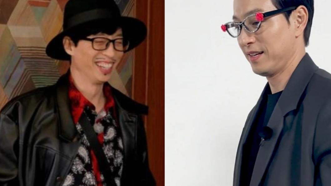 戴上眼鏡後的鄭星一(圖右)與劉在錫(圖左)有幾分神似。(圖/翻攝自@sbs_runningman_sbs、netflixkr IG)