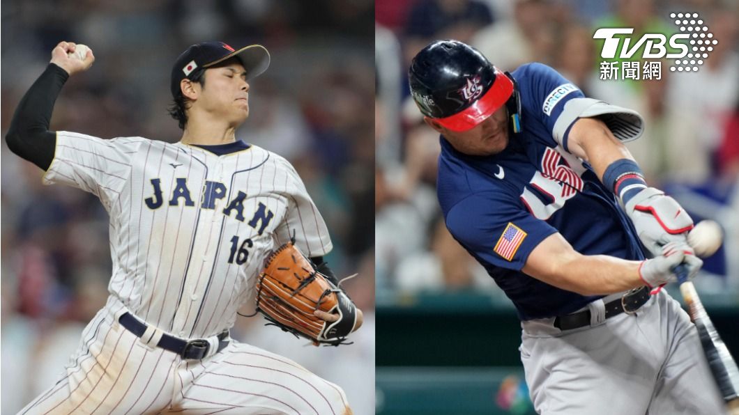 9局上演大谷vs.神鱒的夢幻對決,大谷翔平成功三振楚勞特。(圖/達志影像美聯社)
