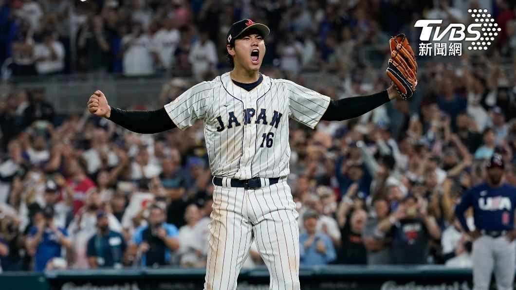 大谷翔平霸氣關門結束比賽。（圖／達志影像美聯社）