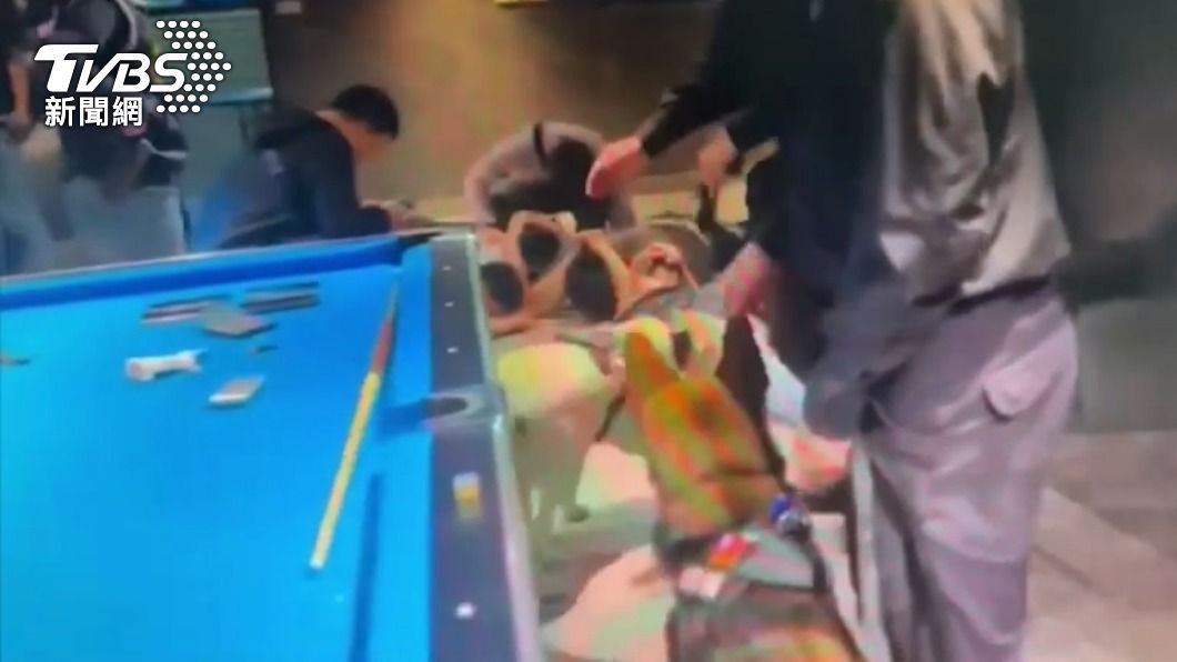 警犬也出動抓捕幫派分子。(圖/TVBS)