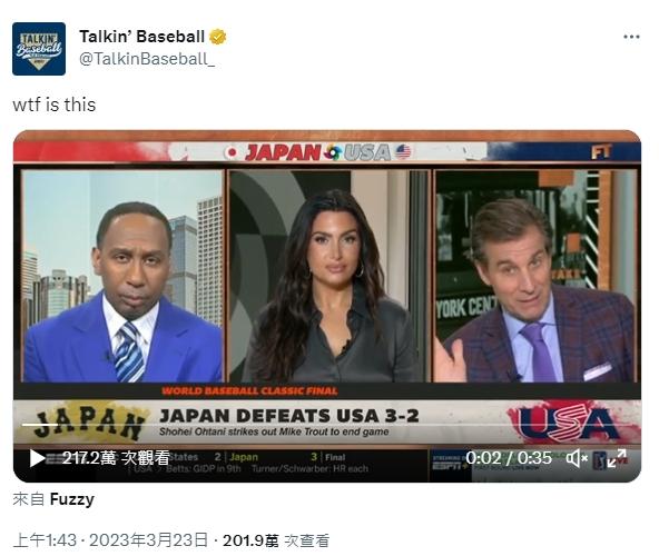 《Talkin' baseball》在推特轉發片段,並直接飆粗話怒嗆魯梭。(圖/翻攝自Talkin' baseball推特)