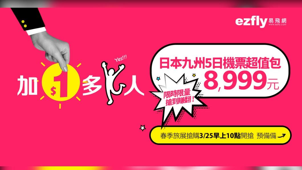 易飛網「春季線上旅展」自3月25日至4月17日展出。(圖/易飛網提供)