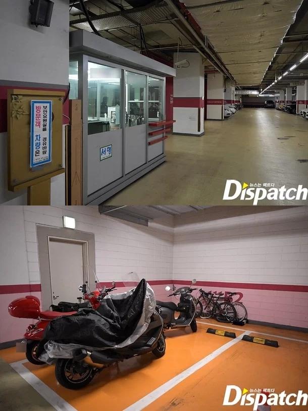 保全H稱從警衛室根本看不到所謂的「腳踏車停車處」。(圖/翻攝自Dispatch)