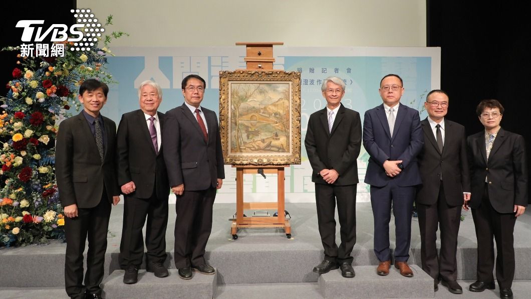 陳澄波畫作「清流」 重要古物捐贈台南市美術館