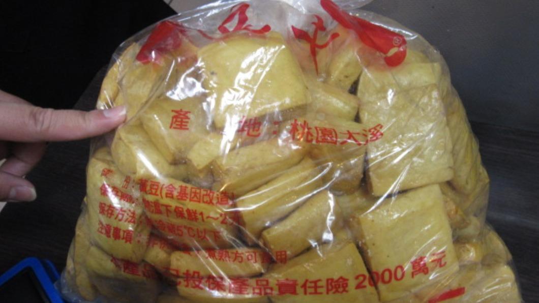 豪棧小吃店的豆乾檢驗不合格。(圖/北市衛生局提供)