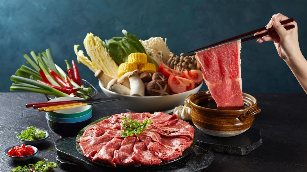美國極黑和牛壽喜燒。(圖/50樓Cafe提供)
