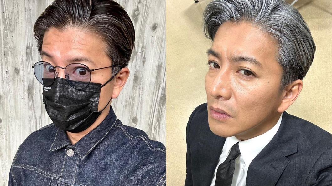 木村拓在近期曬出工作照,滿頭白髮嚇壞網友。(圖/翻攝自木村拓哉IG)