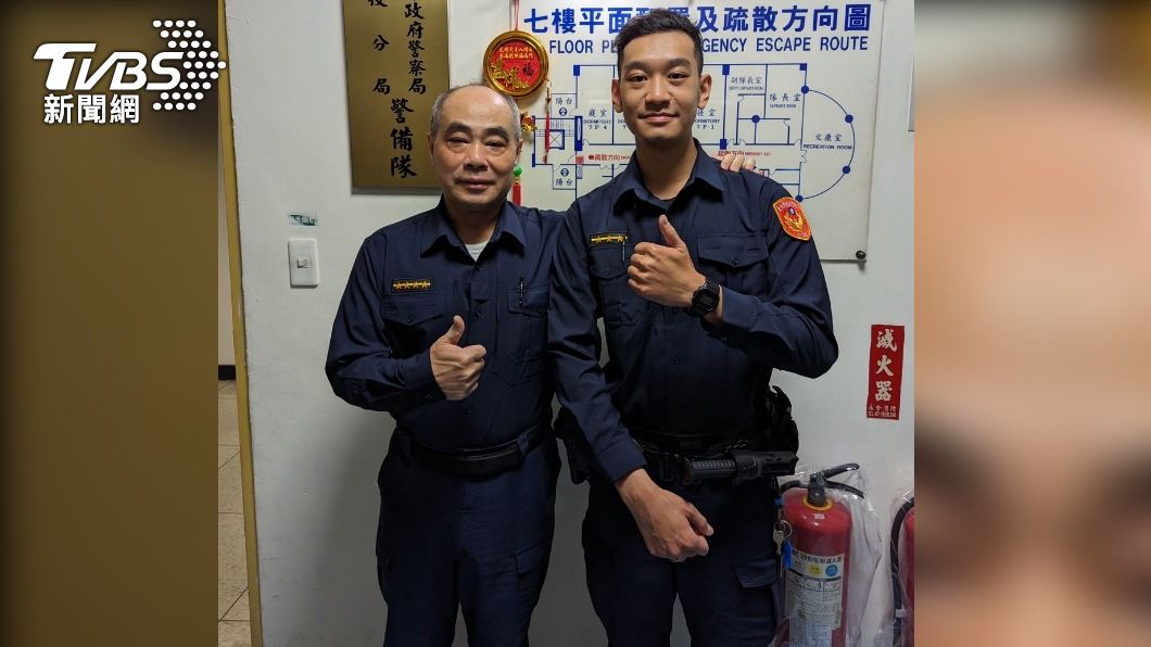 （警備隊小隊長林建鐘（左）。／ＴＶＢＳ）