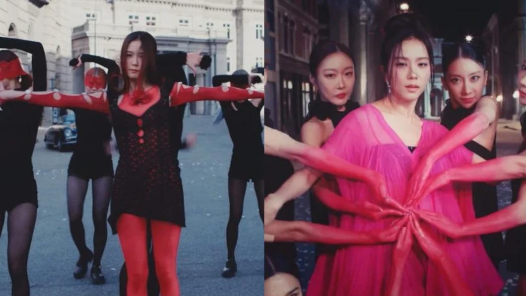 Jisoo在新歌〈FLOWER〉MV中的造型,讓人匪夷所思。(圖/翻攝自Dcard)