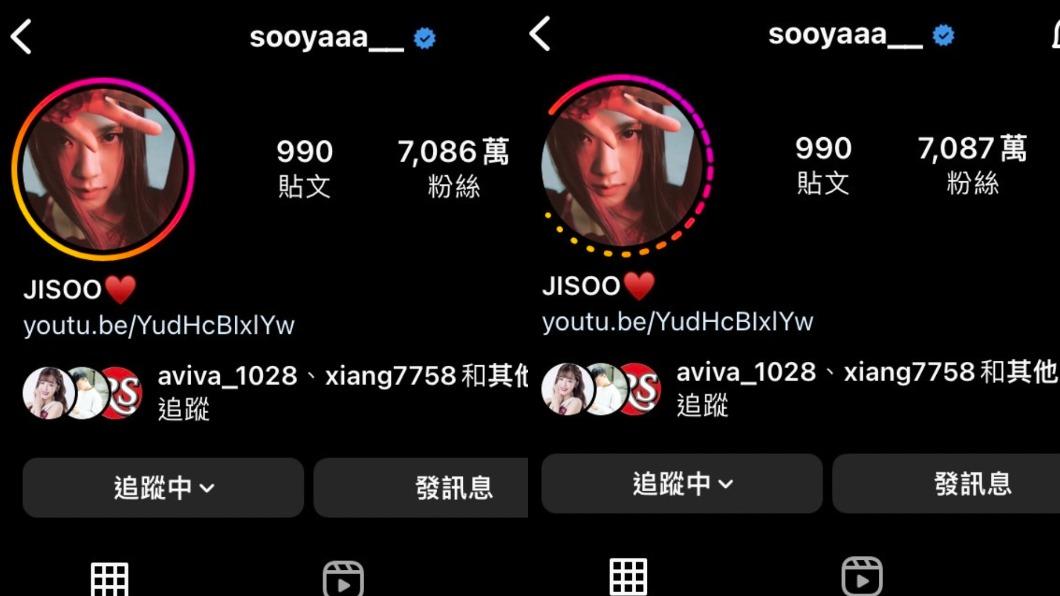 Jisoo飾出新專輯後,IG粉絲數上升1萬。(圖/翻攝自Jisoo IG)