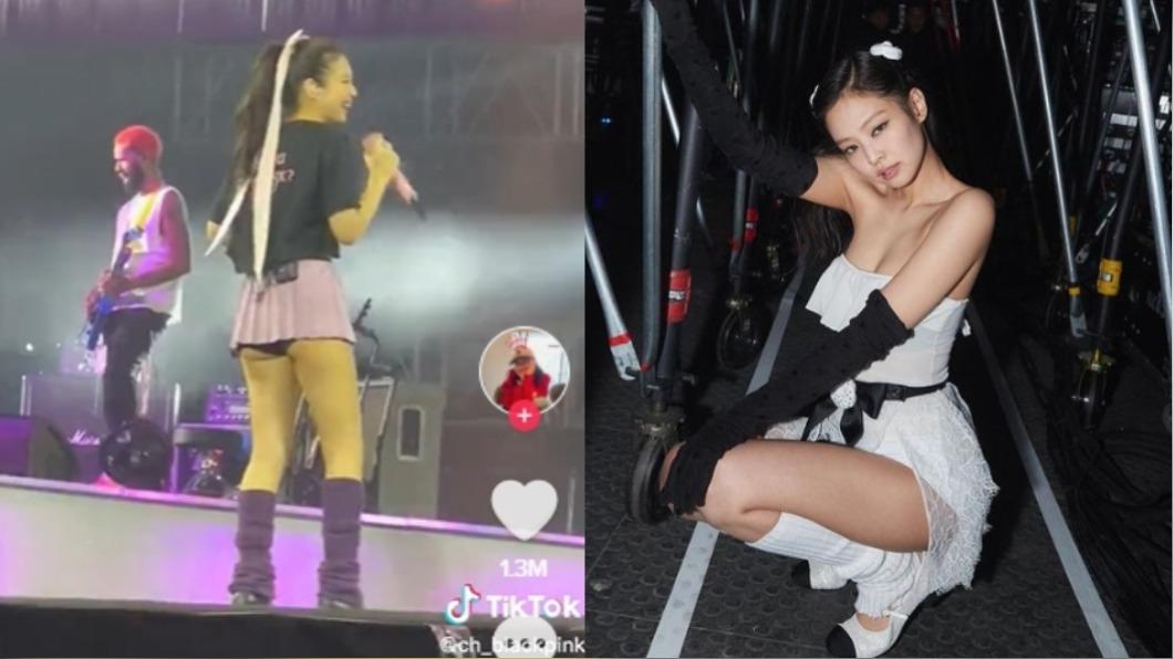 Jennie被網友質疑明知要穿短裙,為何不穿四角安全褲。(圖/翻攝自@ jennierubyjane IG)