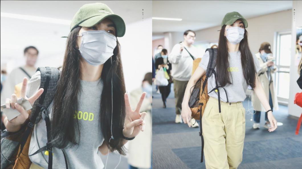 Ella日前被粉絲拍到現身長沙機場,正是為了錄製《浪姐4》。(圖/翻攝自睦月二十·李紫婷微博)