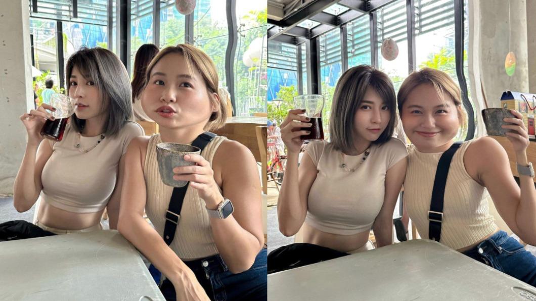 Miko(左)把Michie(右)的手臂、大腿都變粗。(圖/翻攝自Miko Wong IG)