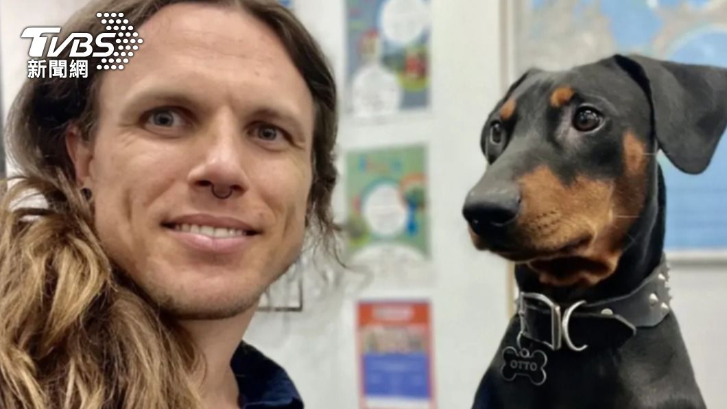 澳洲男子唐尼森與愛犬奧托。(圖/翻攝自《紐約郵報》)