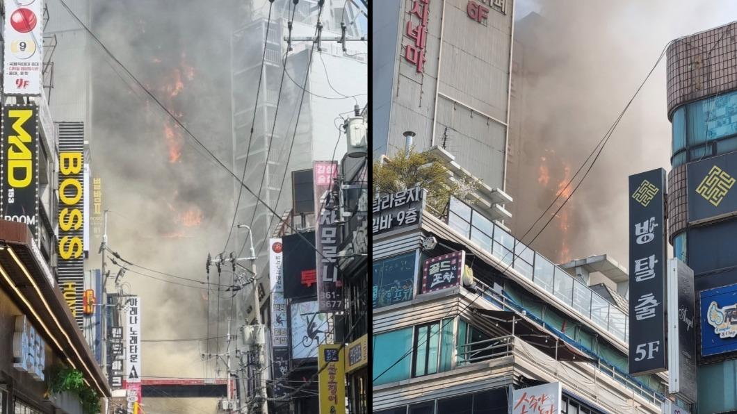 韓國仁川樂天電影院火警 動員百名消防搶救