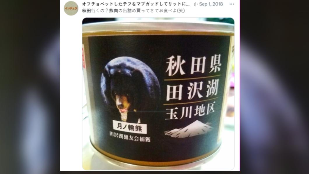 秋田過去也推出過熊肉罐頭。(圖/翻攝自推特)
