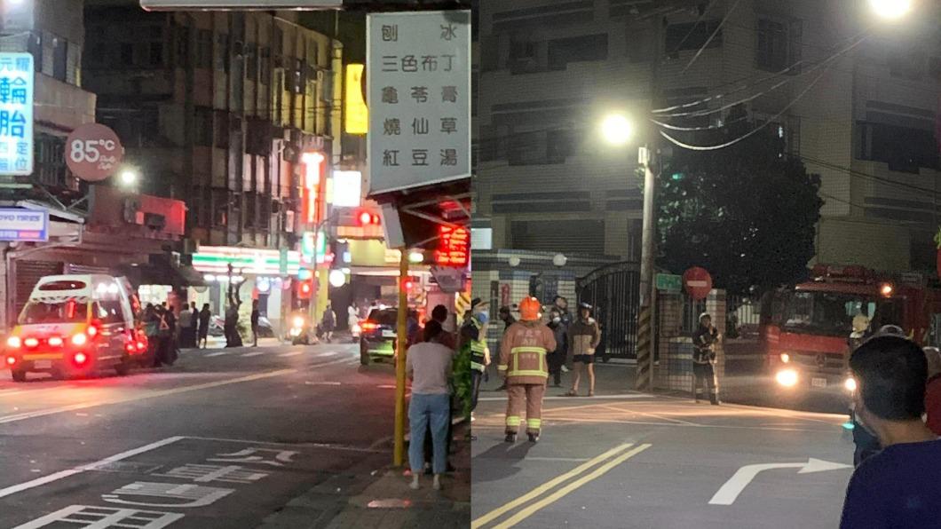 不少民眾聽見巨響都出來查看。(圖/翻攝Facebookㄨㄚ是泰山人)