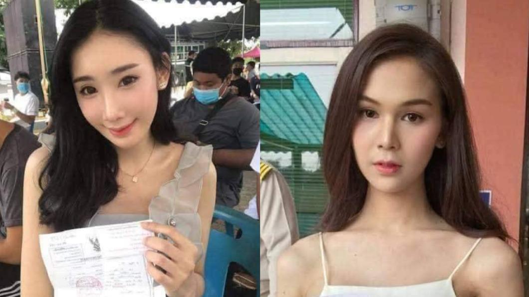 泰國徵兵現場除了男性外,還有不少「女神」出現。(圖/翻攝自泰國清邁象臉書)
