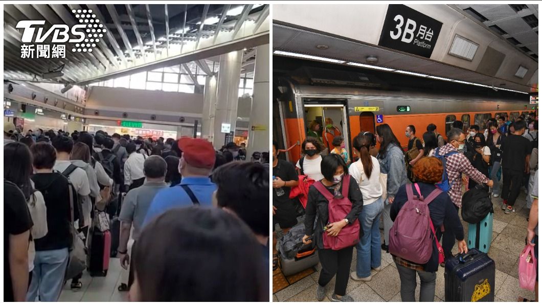 圖輯/最長連假收假!高鐵從售票處排到車站出口 台鐵也擠爆