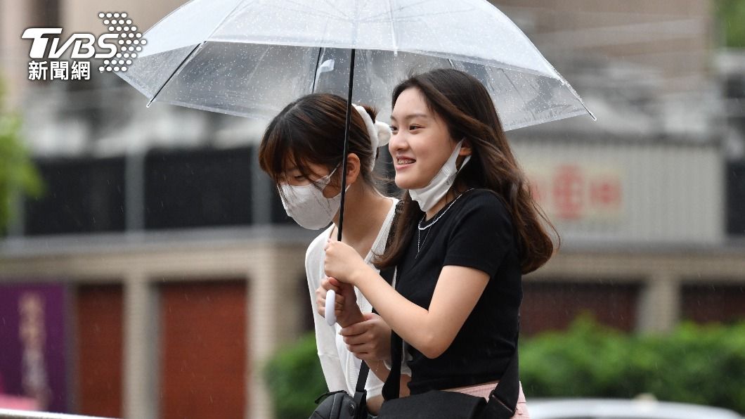 今日台中以北及東半部地區有明顯降雨。（圖／TVBS資料照）