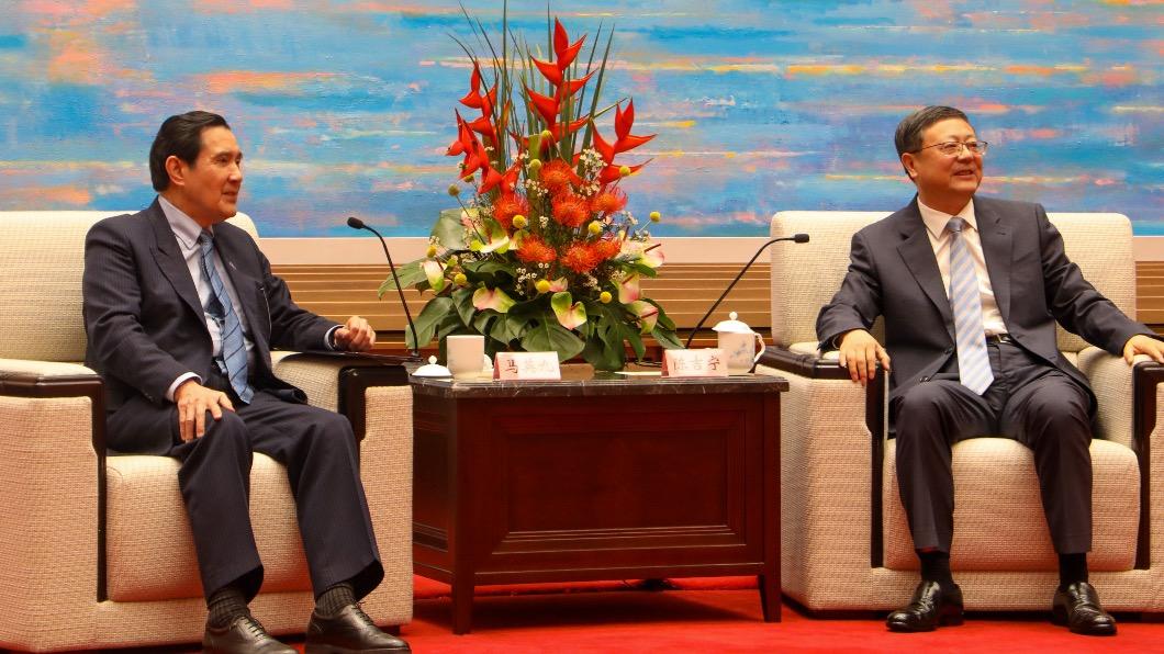 馬英九會見上海市委書記陳吉寧。(圖/馬辦提供)