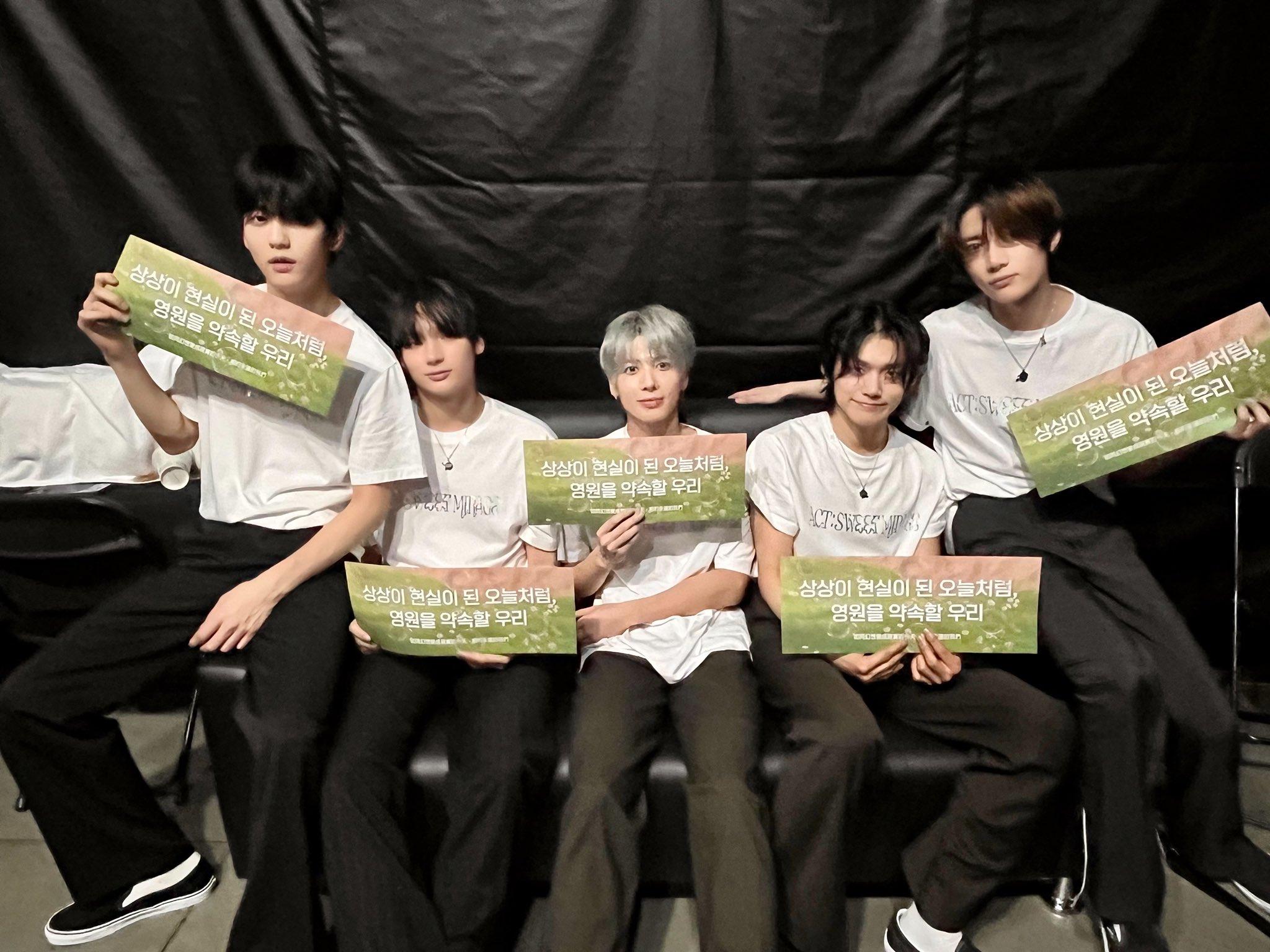 TXT成員左起為SOOBIN、HUENINGKAI、TAEHYUN、YEONJUN、BEOMGYU。(圖/Applewood Taiwan提供)