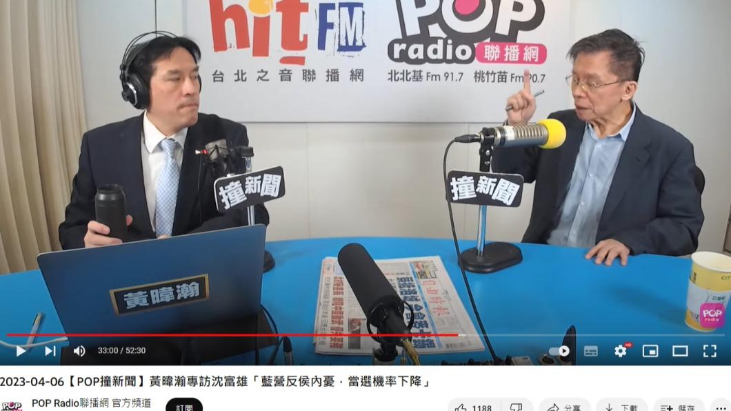 沈富雄談「藍營反侯內憂」。（圖／翻攝自POP Radio聯播網 官方頻道YouTube頻道）