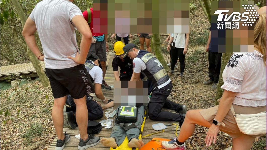 老翁登柴山突倒地!頭撞破狂抽搐 疑心肌梗塞送醫亡