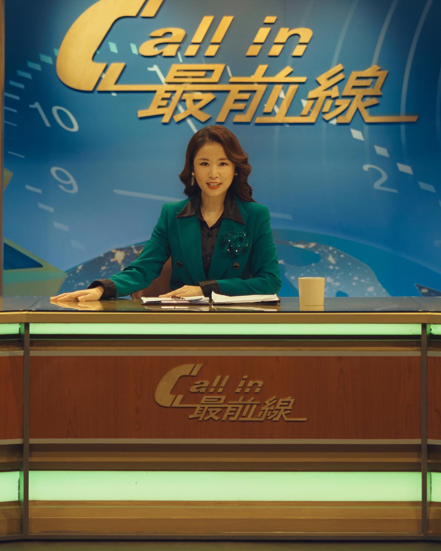 林心如在《模仿犯》中飾演女主播。（圖／翻攝林心如臉書）