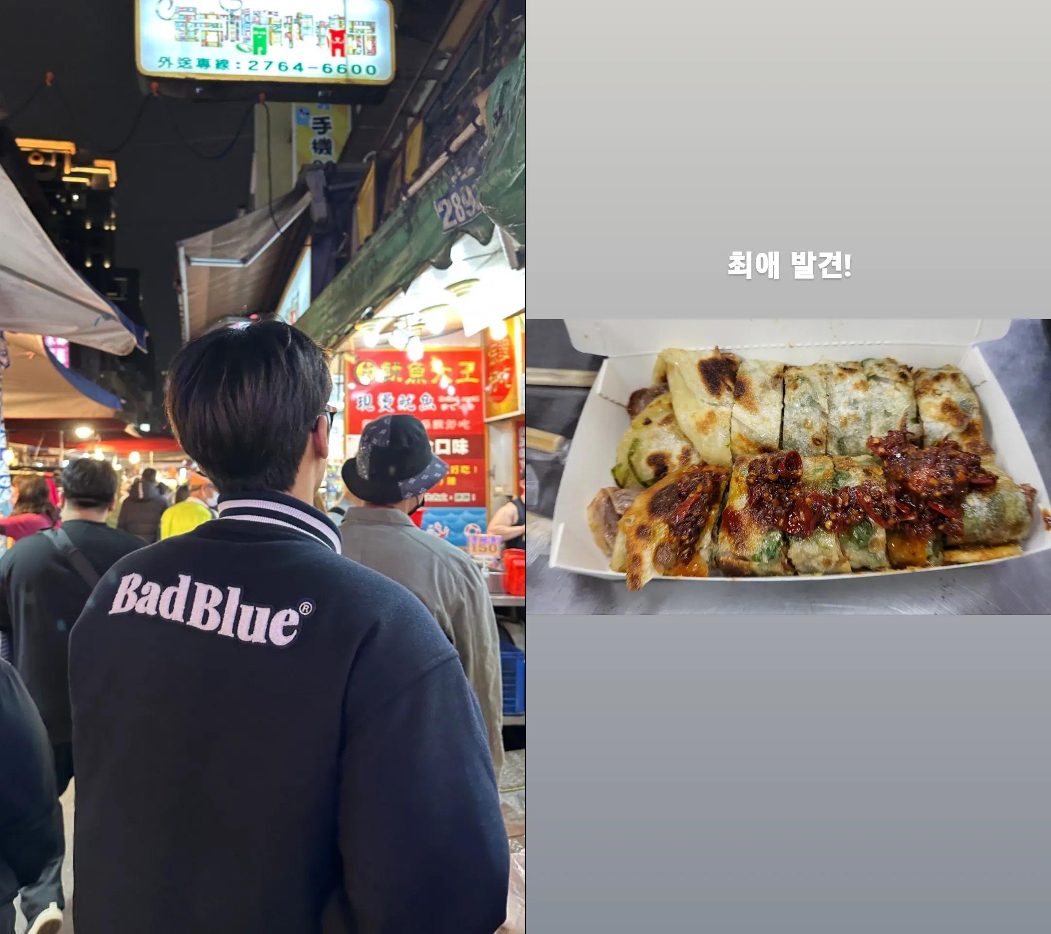 鄭世雲去夜市,說牛肉卷餅就是最愛。(圖/翻攝自鄭世雲IG)