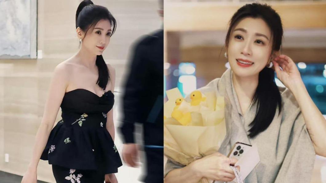 台灣女星賈靜雯近期參與大陸節目《乘風破浪2023》的錄製。（圖／翻攝自隨便發發Alyssa、DARSNG1007微博）