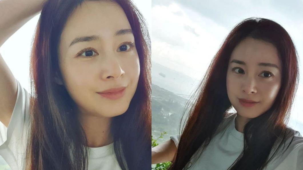 金泰希罕見曬出2張自拍照,完全看不出已經43歲。(圖/翻攝自金泰希IG)