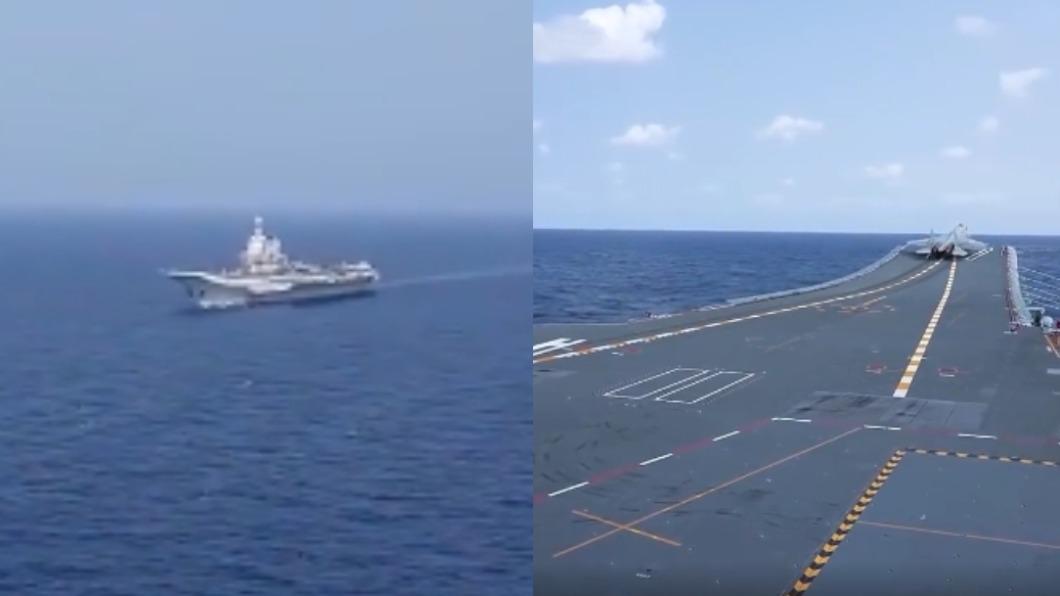 央視曝「山東艦」編隊軍演畫面 解放軍PO繁體字嗆聲
